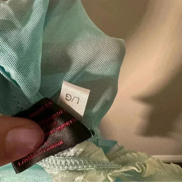 Coquette  mermaid blue sheer chemise L - Picture 6 of 7